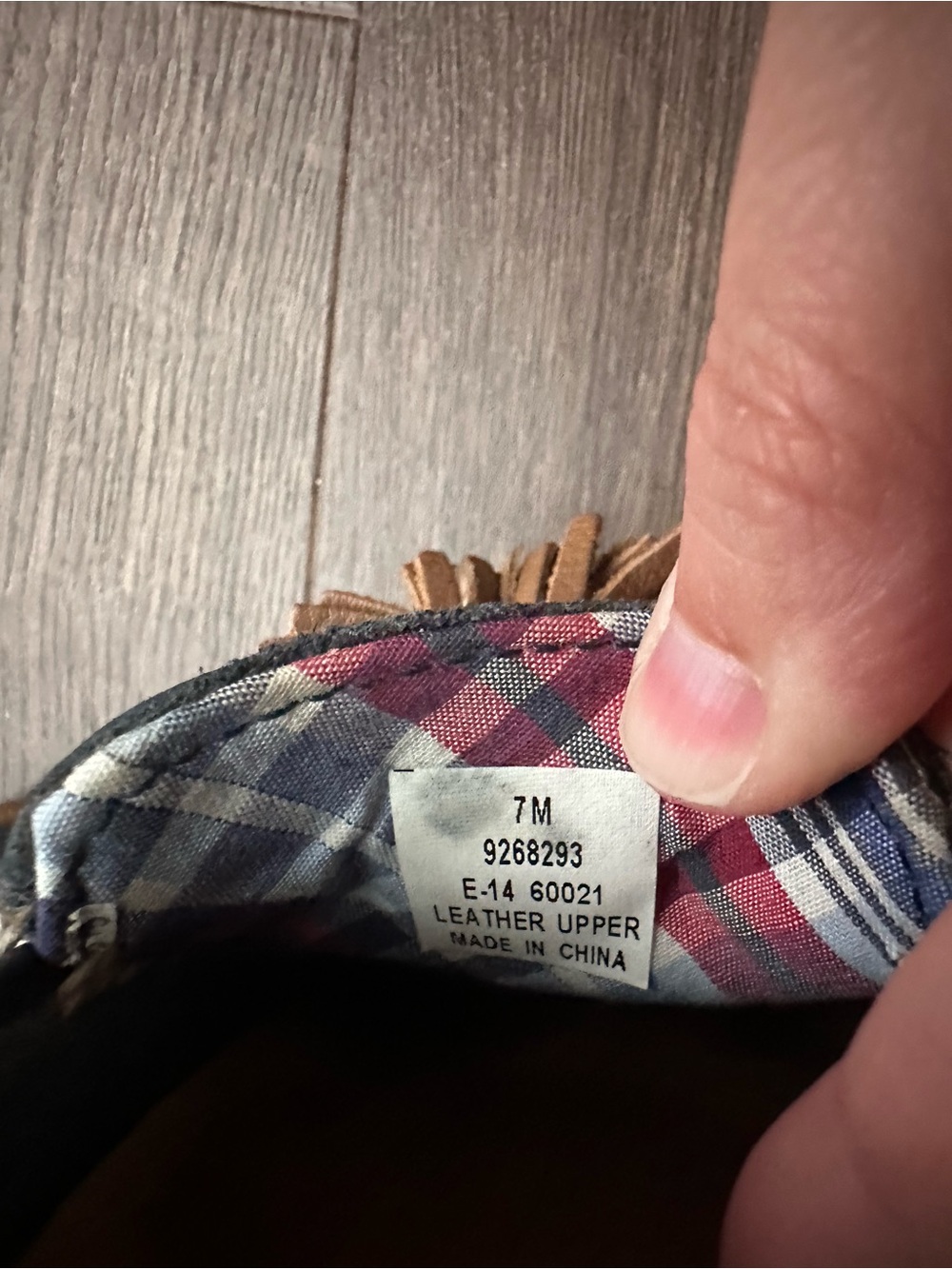 Sperry Navy Leather Tassel Moccasins with Tan Accents - Picture 5 of 8